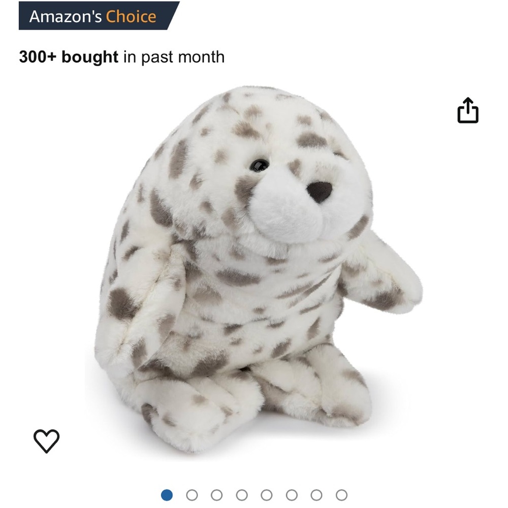 Plush Snow Leopard Toy - Picture 2 of 7
